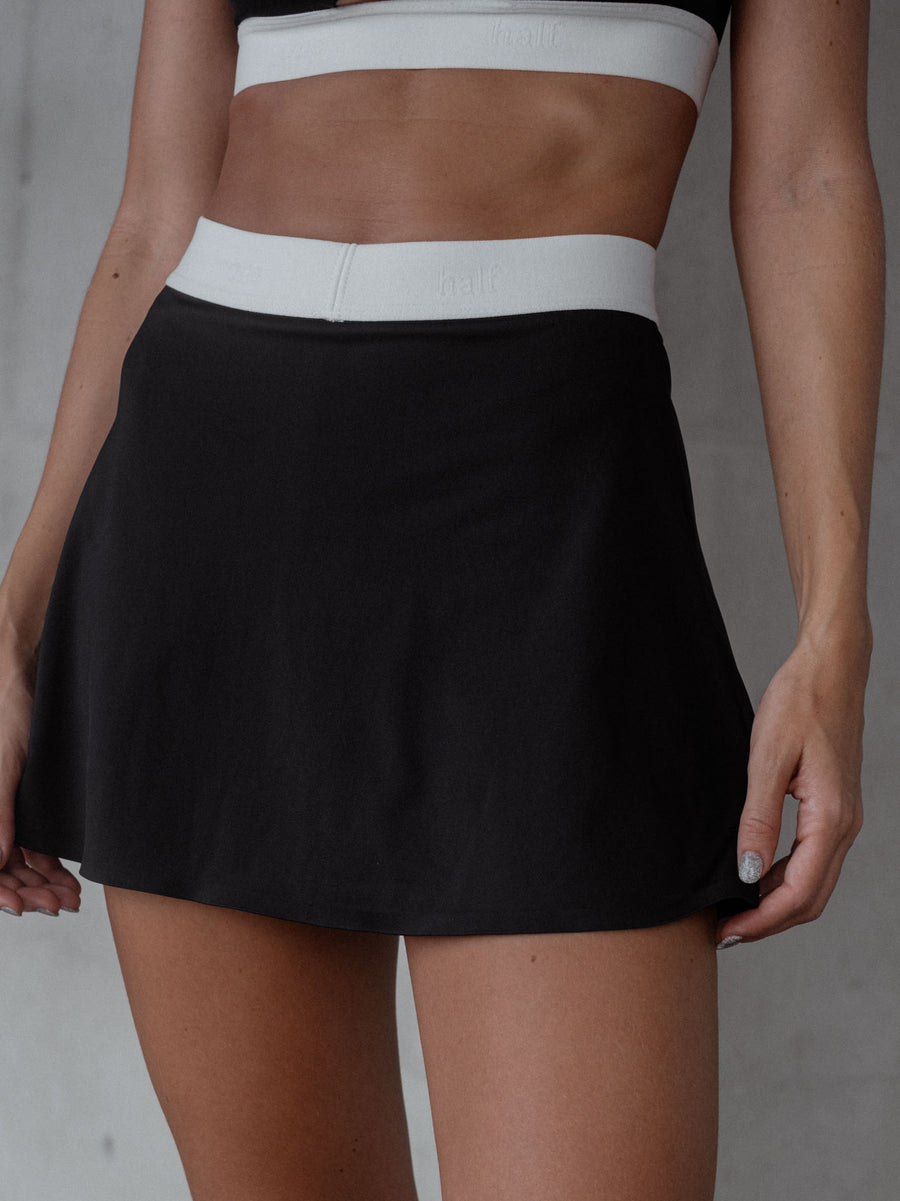 High Tech Abs Mini Skirt - Black